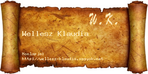 Wellesz Klaudia névjegykártya