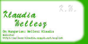 klaudia wellesz business card